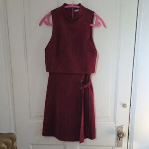 Antonio Melani Red Faux Suede Dress